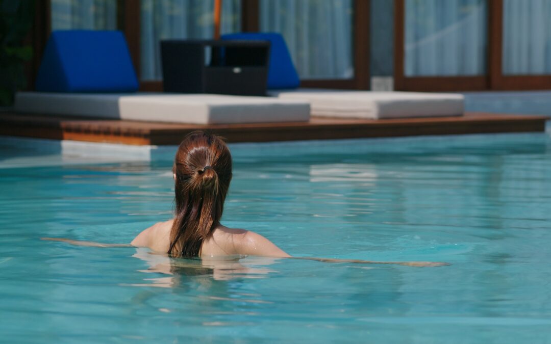 Woman at the swimming pool